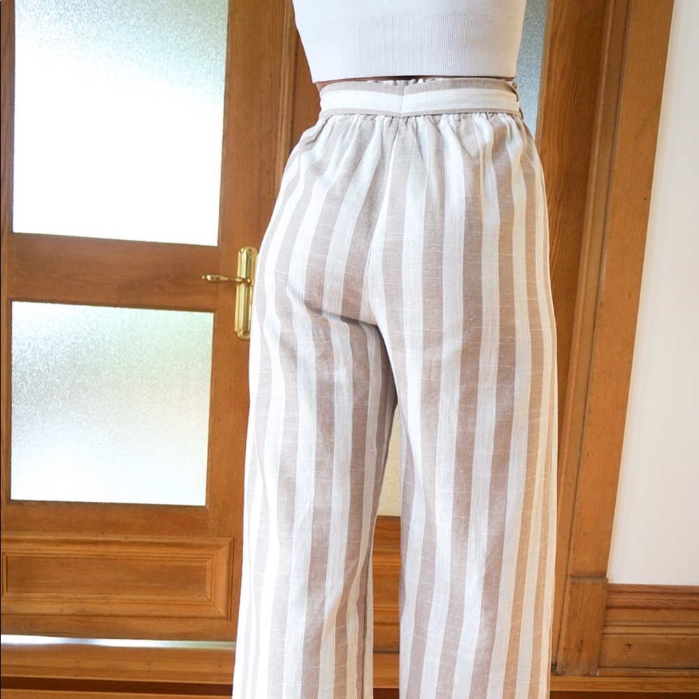 High Waist Linen Pants - Picture 4 of 4